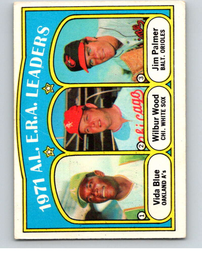 1972 O-Pee-Chee Baseball #92 Vida Blue/Wilbur Wood/Jim Palmer V66148 Image 1