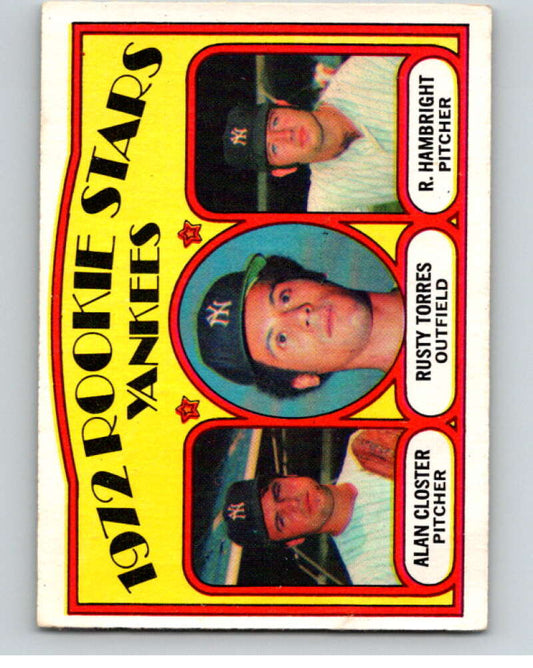 1972 O-Pee-Chee Baseball #124 Alan Closter/Torres/Hambright  V66195 Image 1