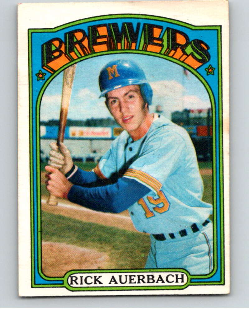 1972 O-Pee-Chee Baseball #153 Rick Auerbach Milwaukee Brewers V66228 Image 1