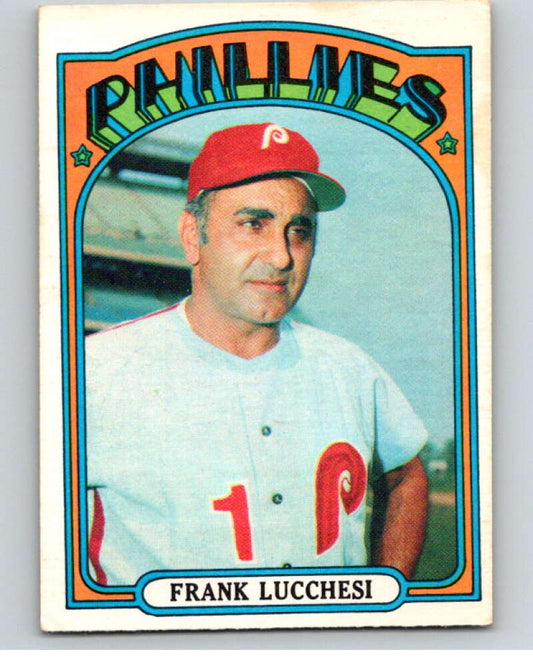 1972 O-Pee-Chee Baseball #188 Frank Lucchesi MG Phillies  V66270 Image 1