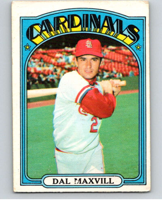 1972 O-Pee-Chee Baseball #206 Dal Maxvill  St. Louis Cardinals  V66294 Image 1