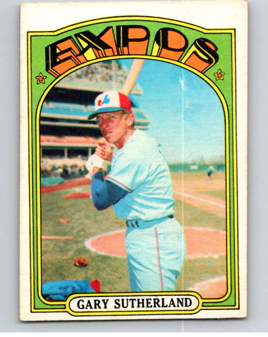 1972 O-Pee-Chee Baseball #211 Gary Sutherland  Montreal Expos  V66305 Image 1