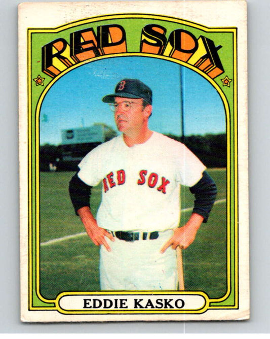 1972 O-Pee-Chee Baseball #218 Eddie Kasko MG  Boston Red Sox  V66313 Image 1