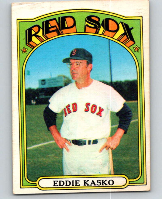 1972 O-Pee-Chee Baseball #218 Eddie Kasko MG  Boston Red Sox  V66314 Image 1