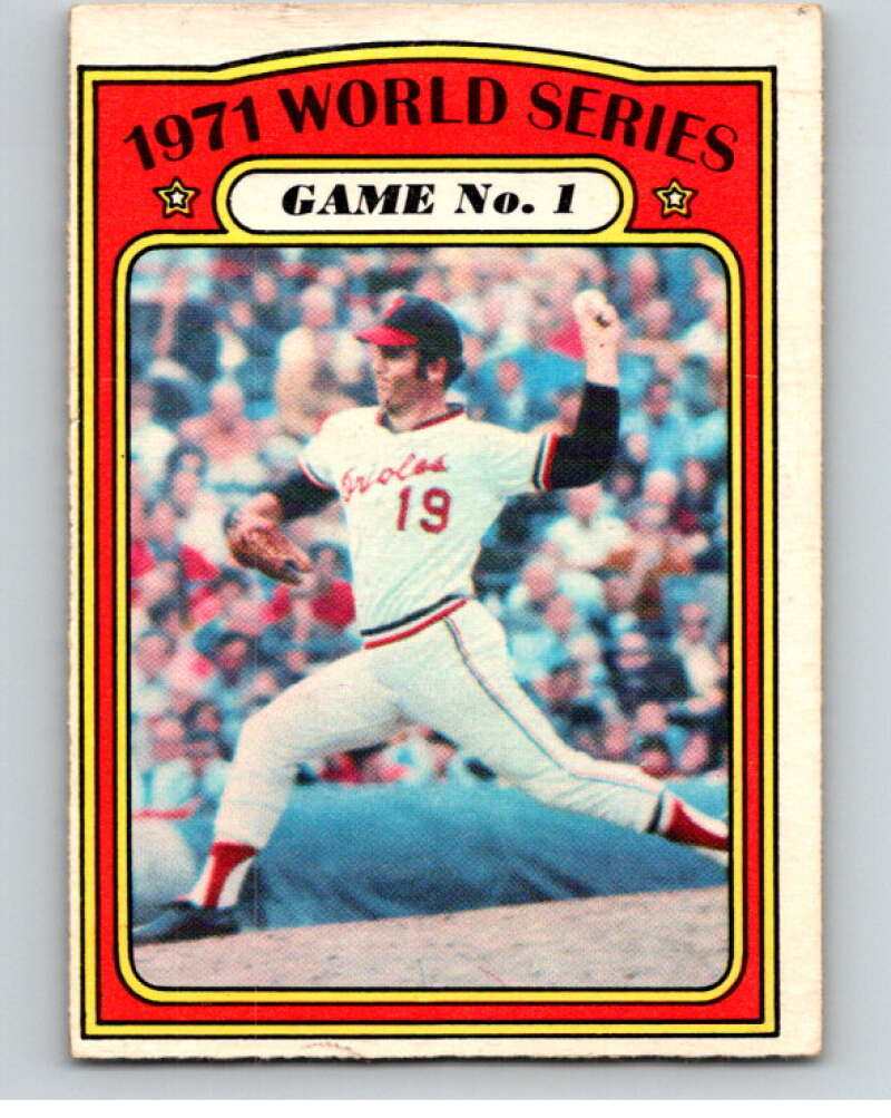 1972 O-Pee-Chee Baseball #223 World Series Game 1 Orioles V66320 Image 1