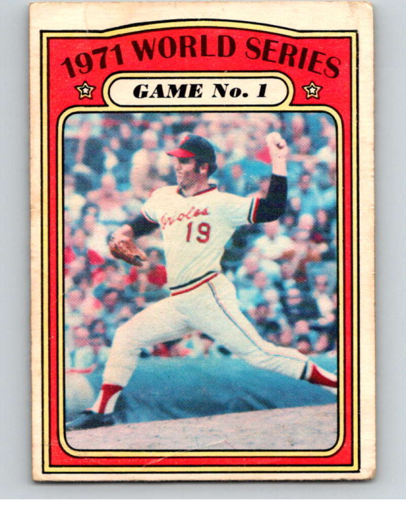 1972 O-Pee-Chee Baseball #223 World Series Game 1 Orioles V66321 Image 1