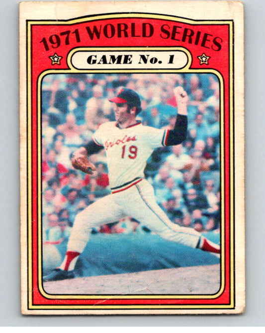 1972 O-Pee-Chee Baseball #223 World Series Game 1 Orioles  V66321 Image 1