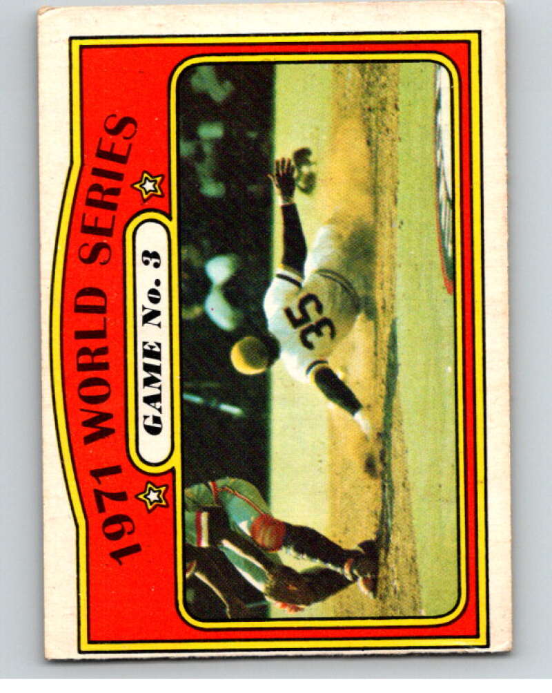 1972 O-Pee-Chee Baseball #225 World Series Game 3 Pirates V66324 Image 1