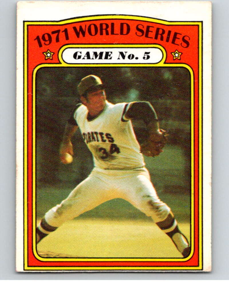 1972 O-Pee-Chee Baseball #227 World Series Game 5 Pirates V66325 Image 1