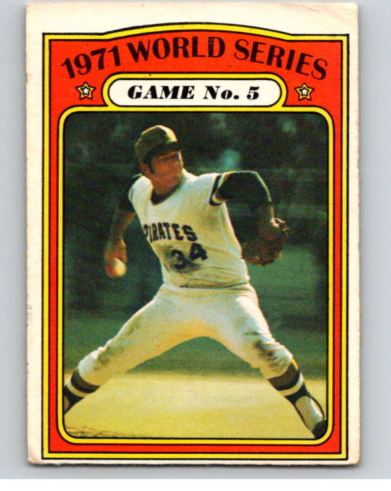 1972 O-Pee-Chee Baseball #227 World Series Game 5 Pirates V66326 Image 1