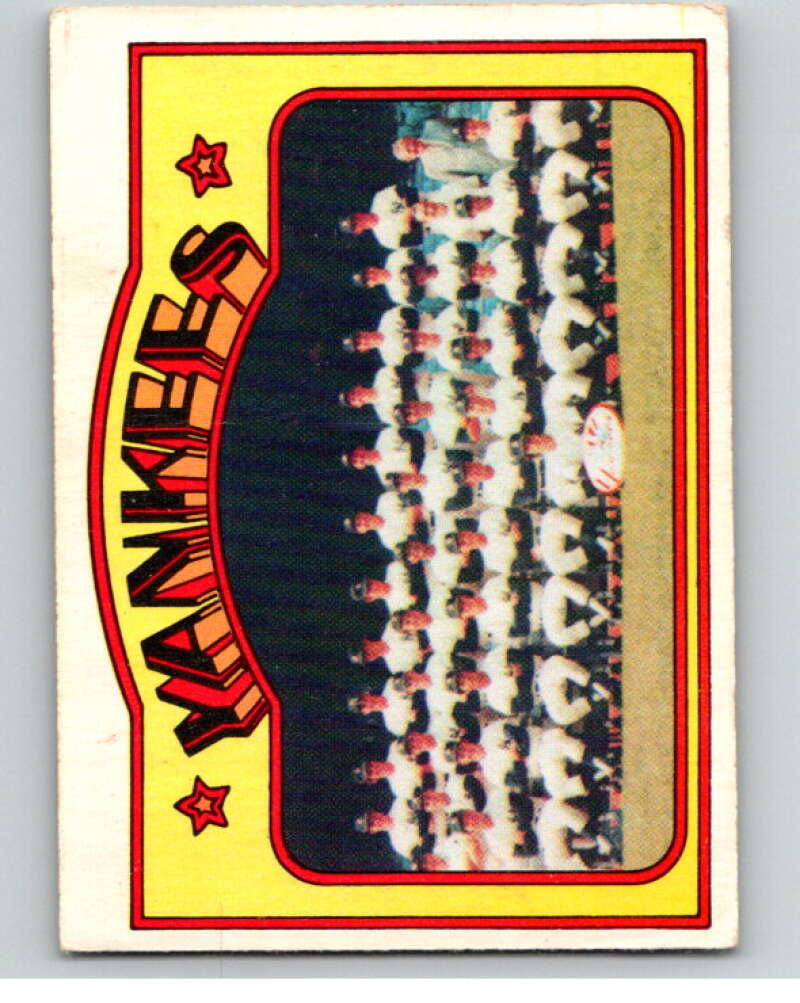 1972 O-Pee-Chee Baseball #237 Yankees Team New York Yankees V66333 Image 1