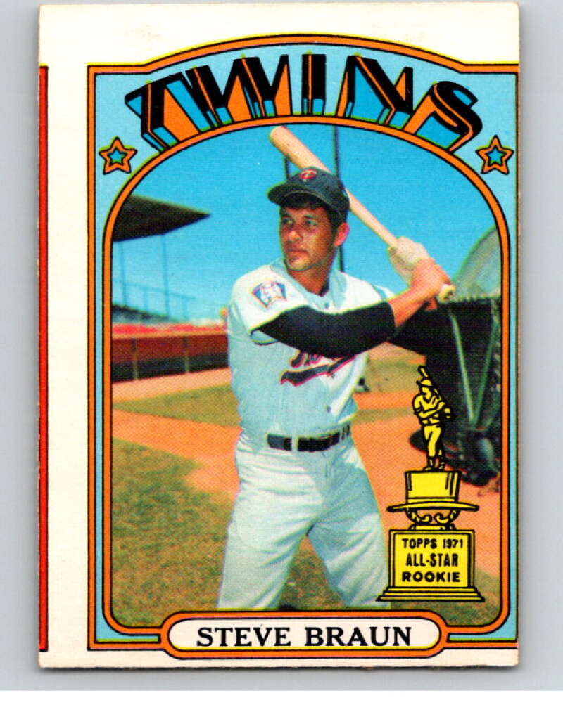 1972 O-Pee-Chee Baseball #244 Steve Braun Minnesota Twins V66343 Image 1