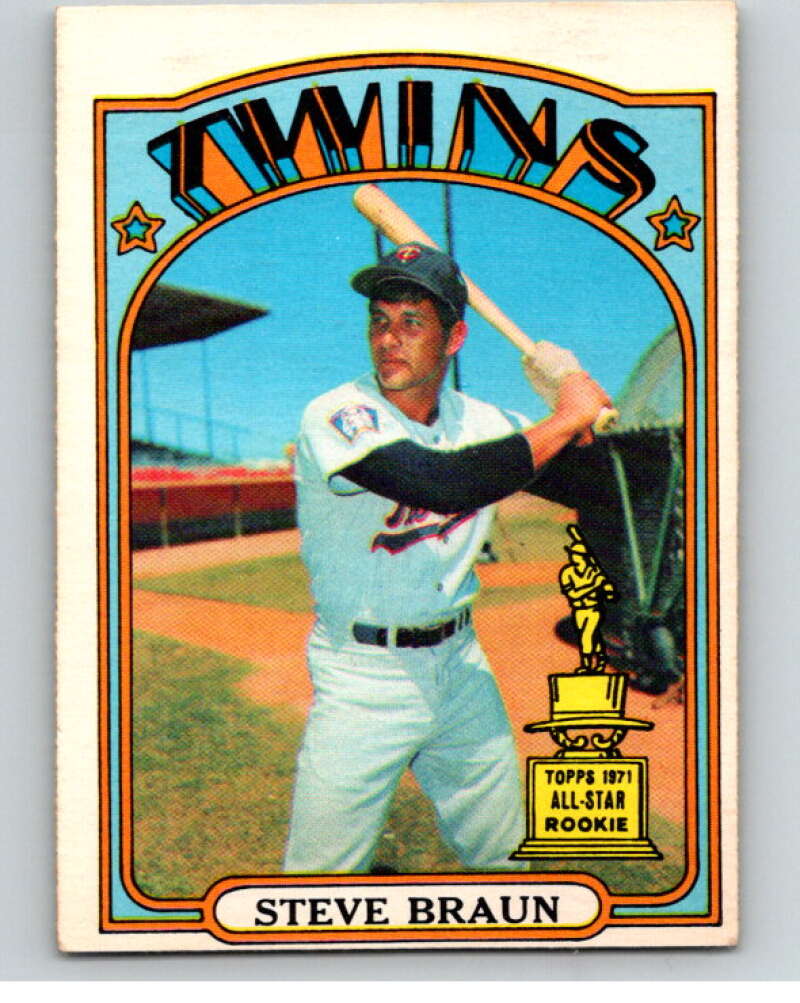 1972 O-Pee-Chee Baseball #244 Steve Braun Minnesota Twins V66344 Image 1