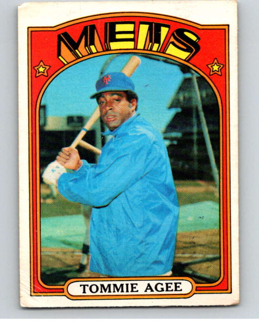 1972 O-Pee-Chee Baseball #245 Tommie Agee  New York Mets  V66346 Image 1
