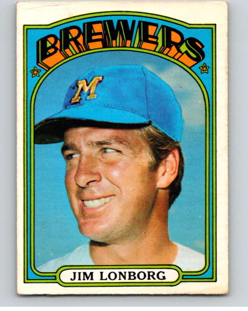 1972 O-Pee-Chee Baseball #255 Jim Lonborg Milwaukee Brewers V66361 Image 1