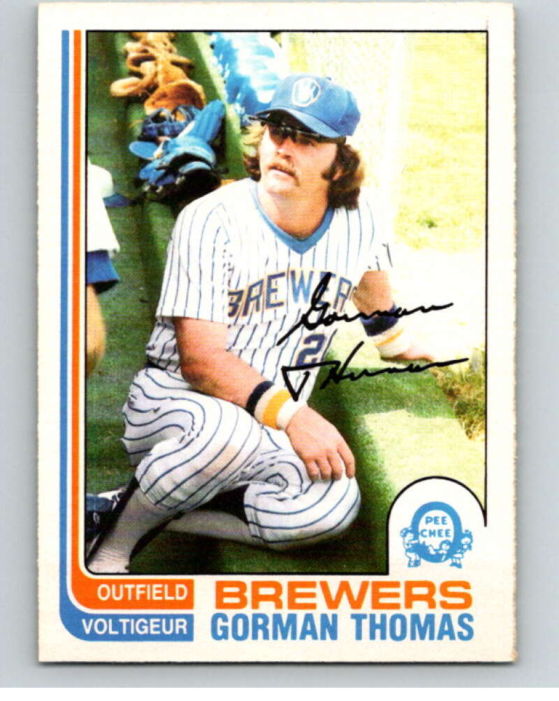 1982 O-Pee-Chee Baseball #324 Gorman Thomas Milwaukee Brewers V66434 Image 1