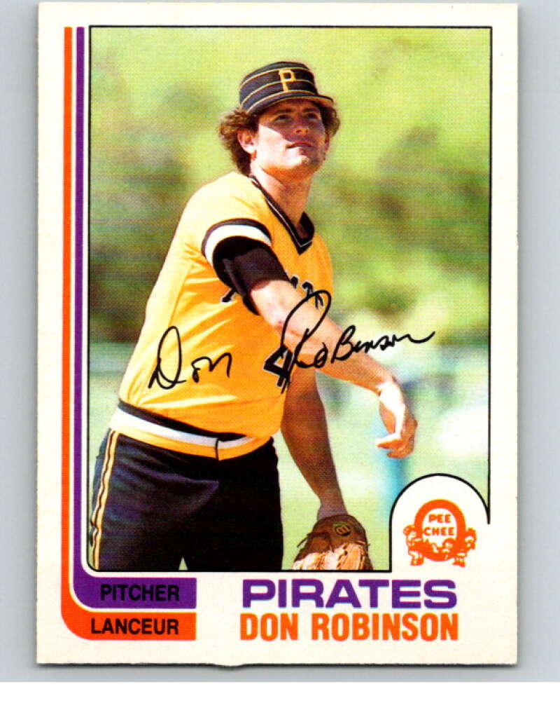 1982 O-Pee-Chee Baseball #332 Don Robinson Pittsburgh Pirates V66436 Image 1