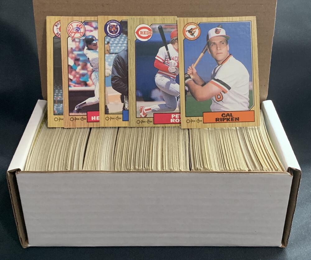 1987 O-Pee-Chee Baseball Trading Cards - Box Over 380 cards! - Lot #1 Image 1