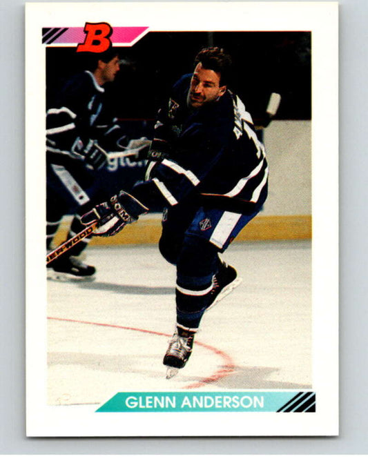 1992-93 Bowman #104 Glenn Anderson  Toronto Maple Leafs  V66625 Image 1
