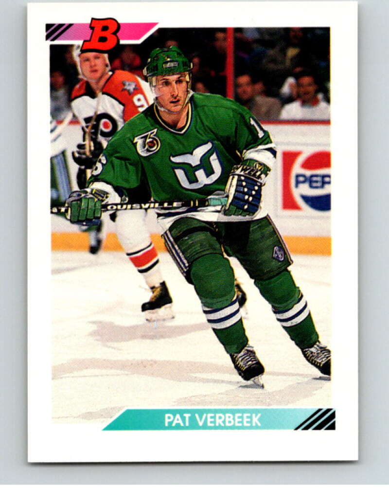 1992-93 Bowman #112 Pat Verbeek Hartford Whalers V66627 Image 1