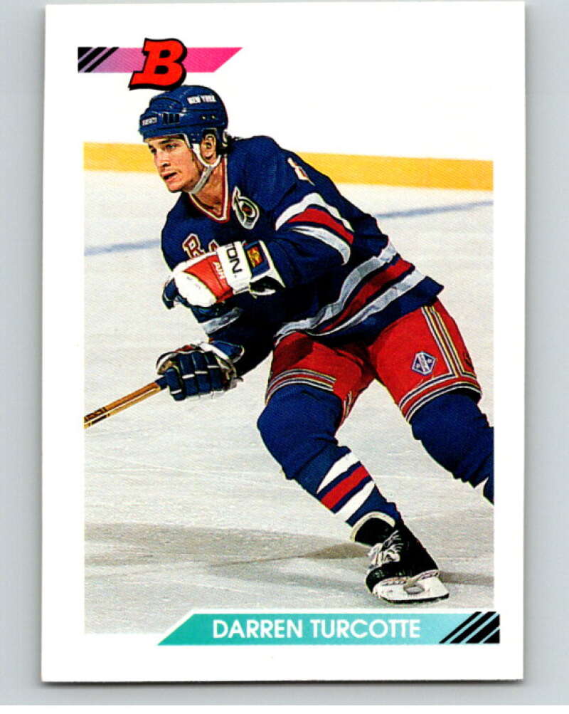 1992-93 Bowman #156 Darren Turcotte New York Rangers V66636 Image 1