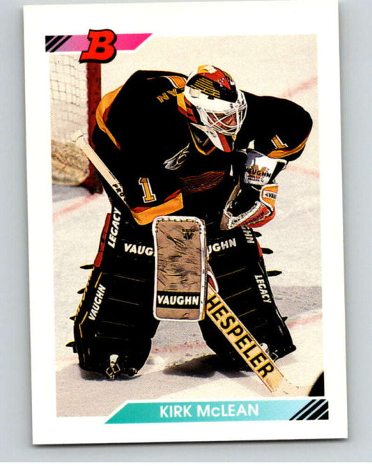 1992-93 Bowman #285 Kirk McLean  Vancouver Canucks  V66652 Image 1