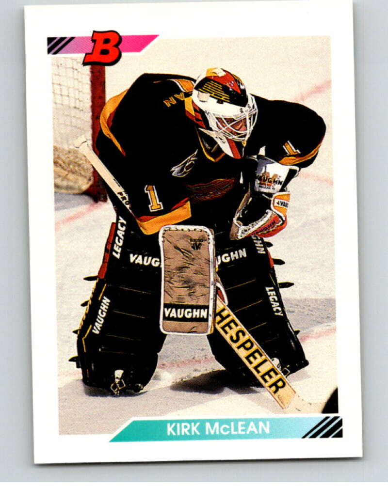 1992-93 Bowman #285 Kirk McLean Vancouver Canucks V66652 Image 1