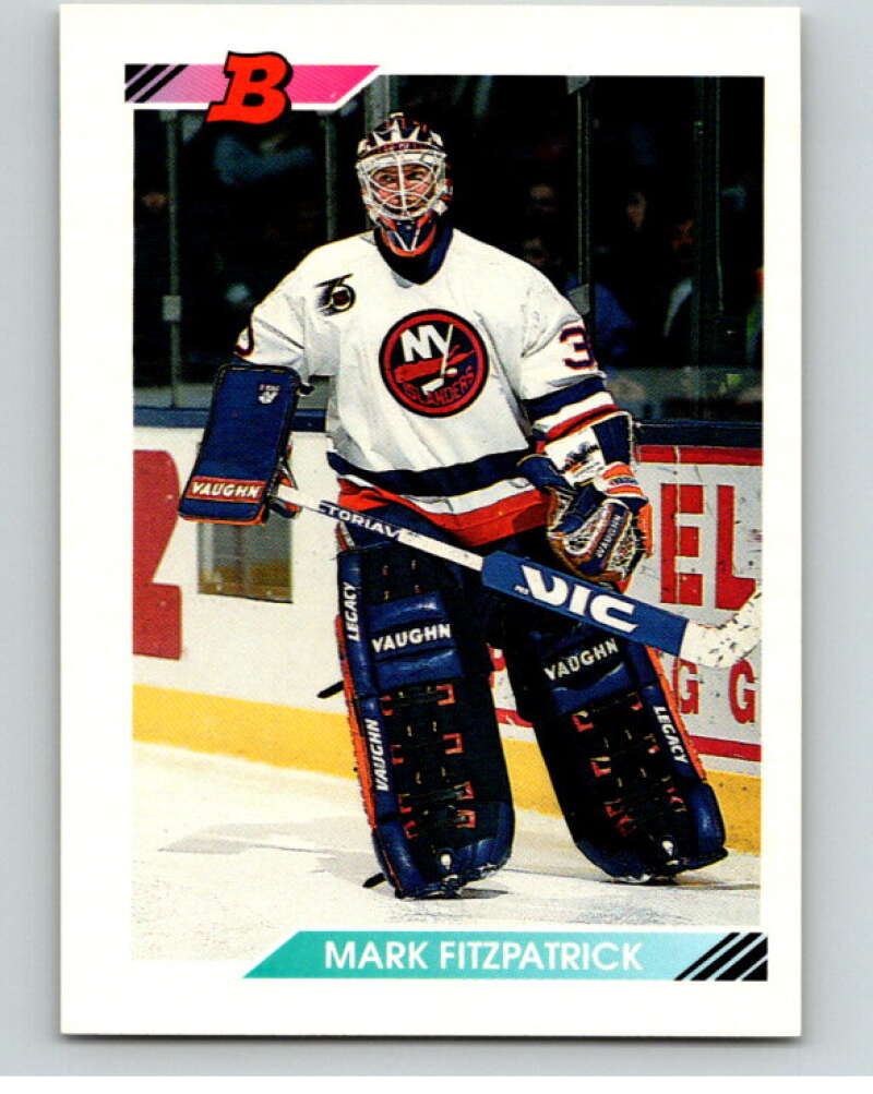 1992-93 Bowman #394 Mark Fitzpatrick New York Islanders V66664 Image 1