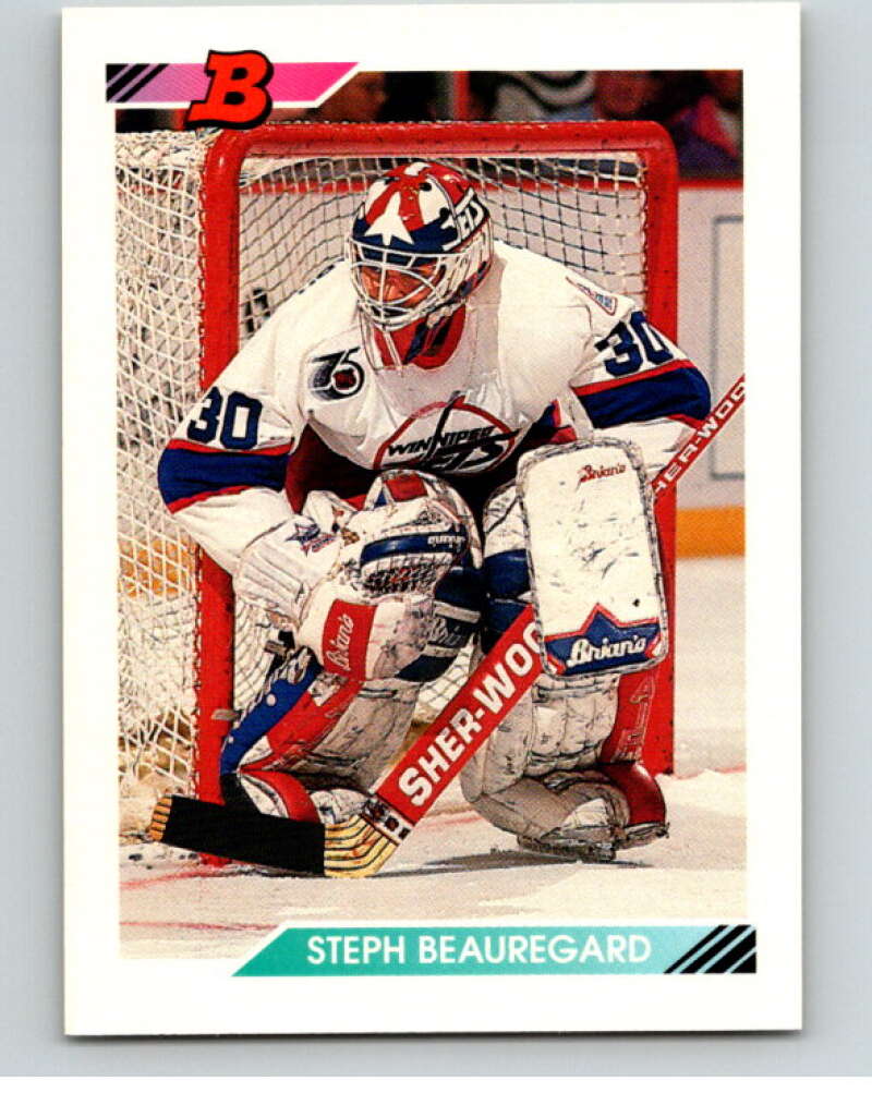 1992-93 Bowman #405 Steph Beauregard Winnipeg Jets V66667 Image 1