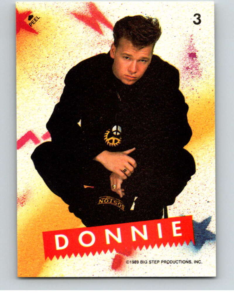 1989 New Kids on the Block Series One Stickers #3 Donnie V66735 Image 1
