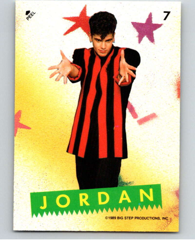 1989 New Kids on the Block Series One Stickers #7 Jordan V66742 Image 1
