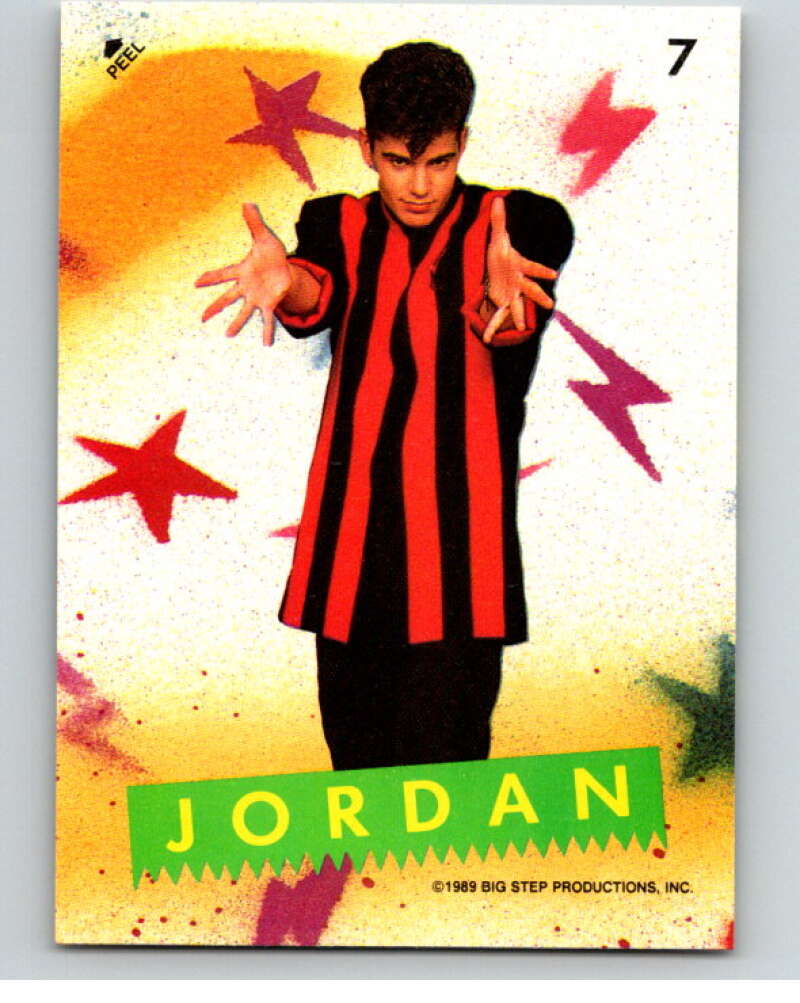 1989 New Kids on the Block Series One Stickers #7 Jordan V66743 Image 1