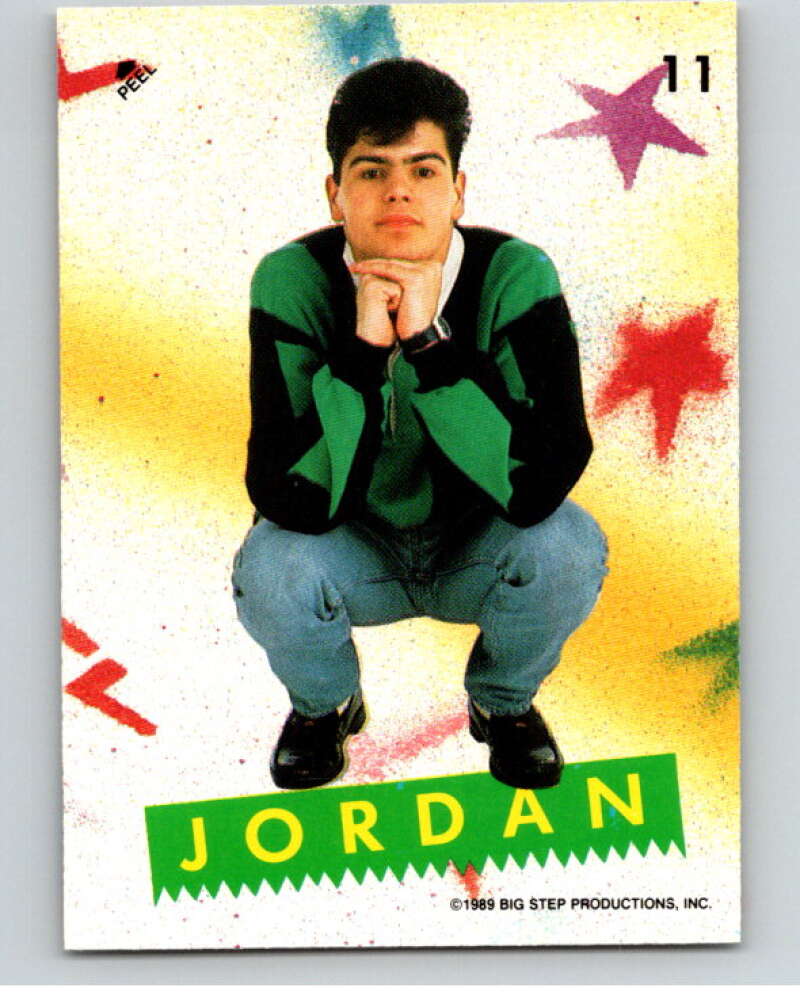 1989 New Kids on the Block Series One Stickers #11 Jordan V66750 Image 1