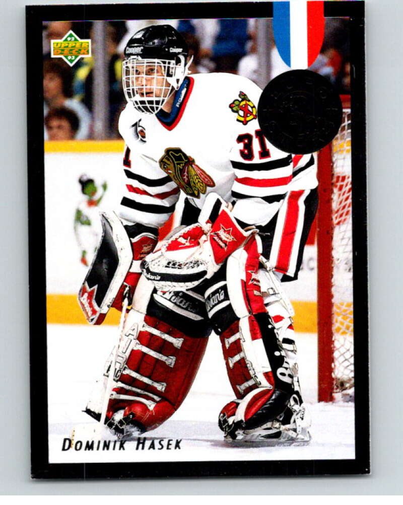 1992-93 Upper Deck Euro-Stars #E3 Dominik Hasek Chicago Blackhawks V66762 Image 1
