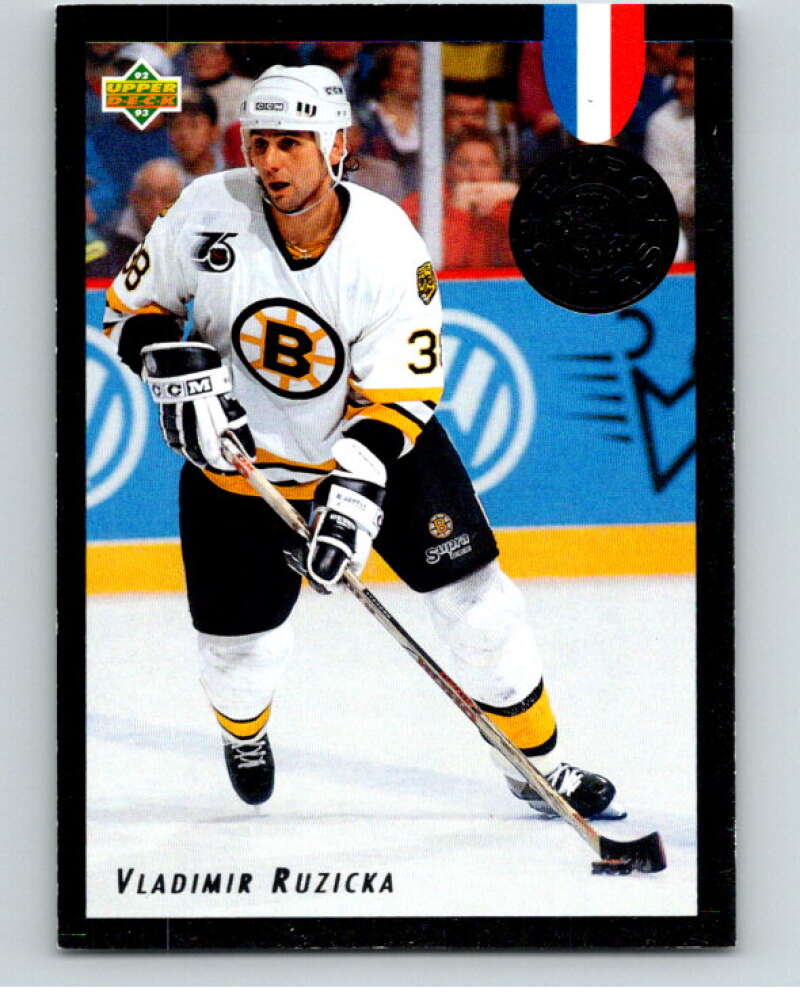 1992-93 Upper Deck Euro-Stars #E4 Vladimir Ruzicka Boston Bruins V66763 Image 1