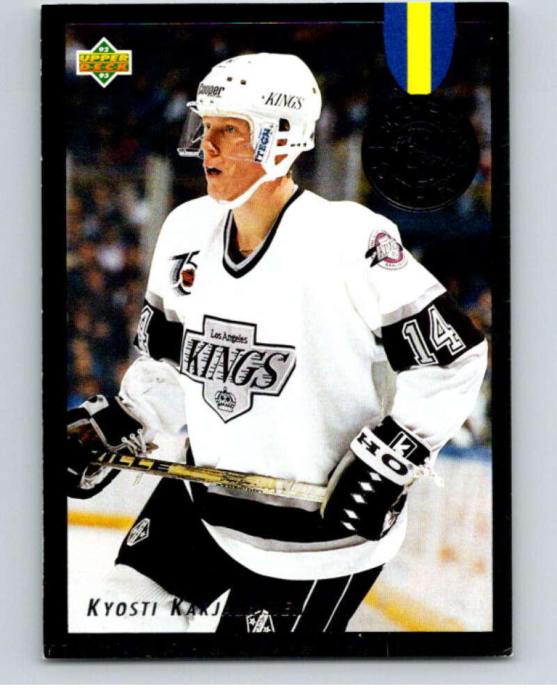 1992-93 Upper Deck Euro-Stars #E6 Kyosti Karjalainen Los Angeles Kings V66766 Image 1