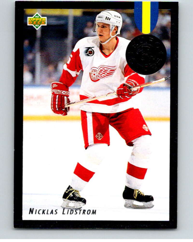 1992-93 Upper Deck Euro-Stars #E9 Nicklas Lidstrom Detroit Red Wings V66767 Image 1
