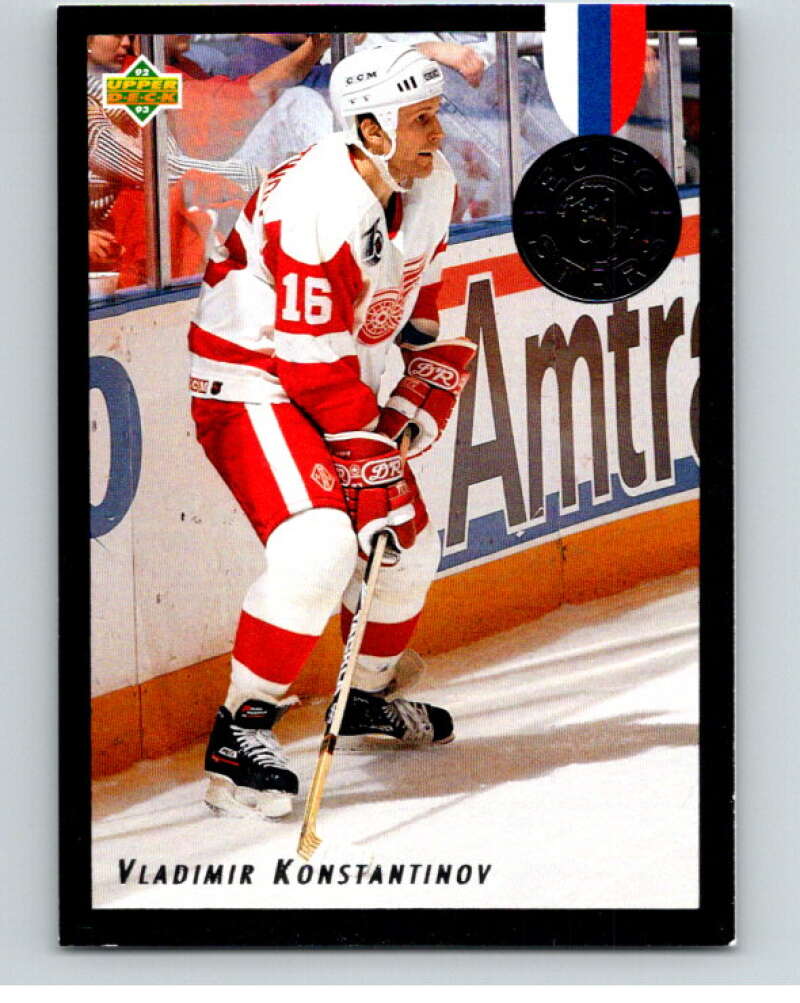1992-93 Upper Deck Euro-Stars #E10 Vlad. Konstantinov Detroit Red Wings V66769 Image 1
