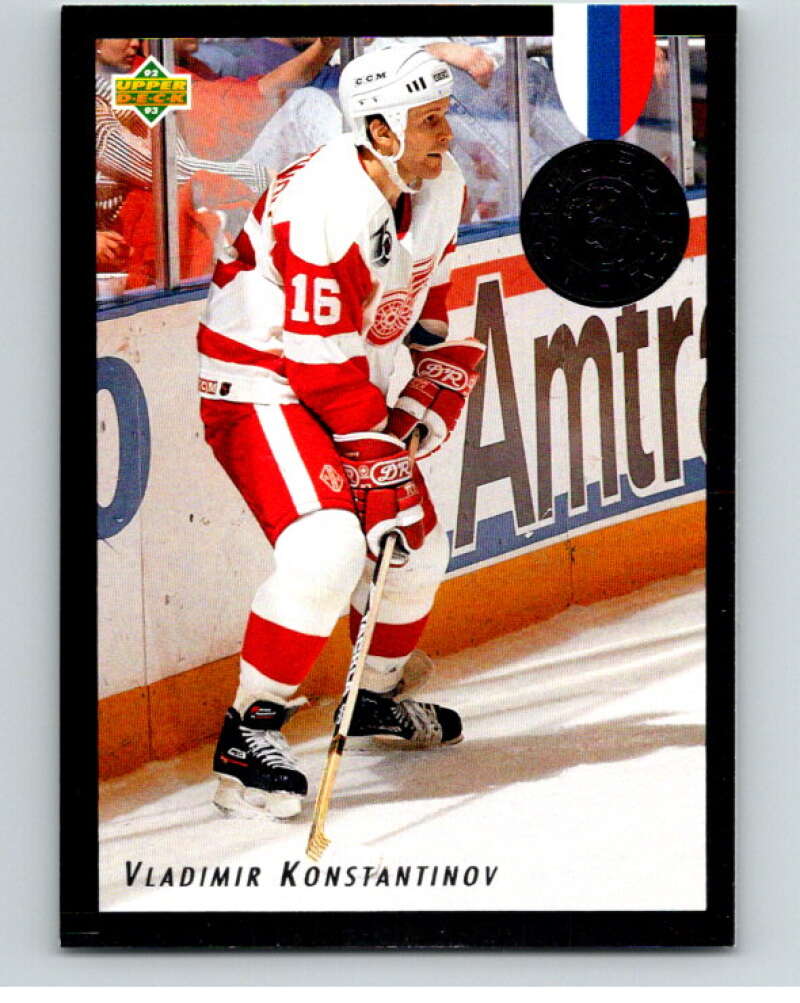 1992-93 Upper Deck Euro-Stars #E10 Vlad. Konstantinov Detroit Red Wings V66770 Image 1