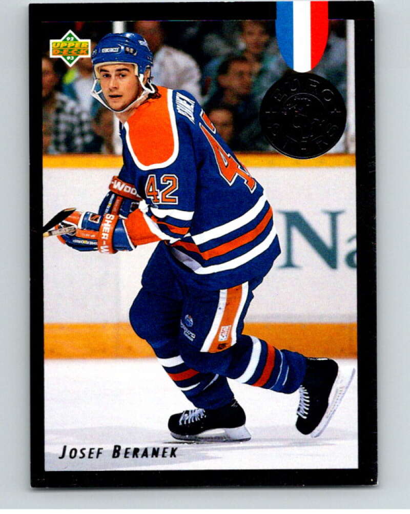 1992-93 Upper Deck Euro-Stars #E11 Josef Beranek Edmonton Oilers V66771 Image 1