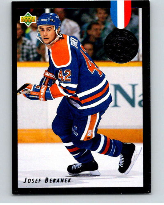 1992-93 Upper Deck Euro-Stars #E11 Josef Beranek  Edmonton Oilers  V66771 Image 1