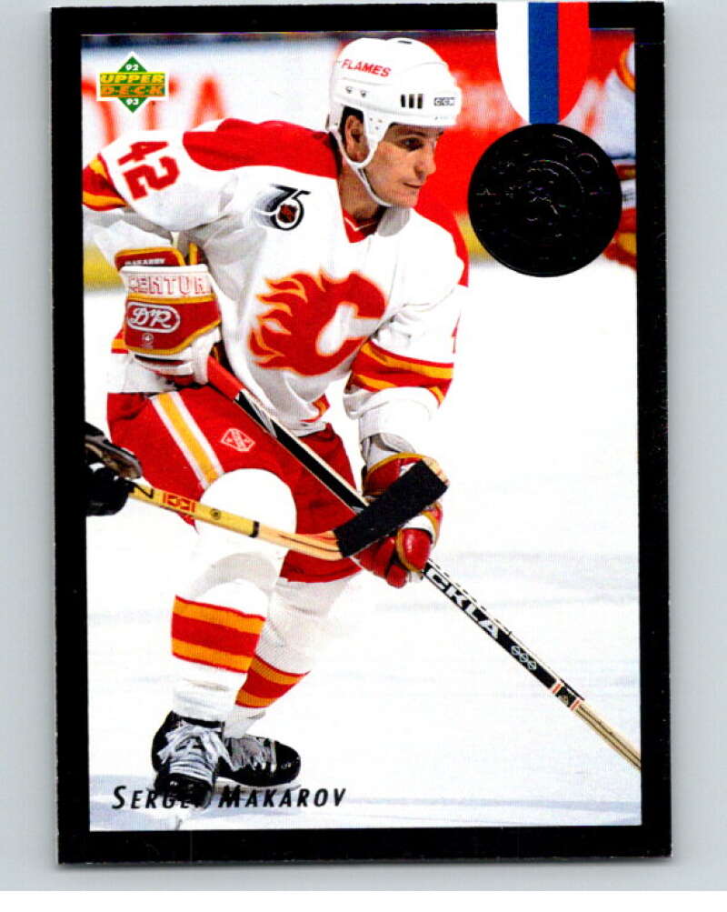 1992-93 Upper Deck Euro-Stars #E16 Sergei Makarov Calgary Flames V66774 Image 1