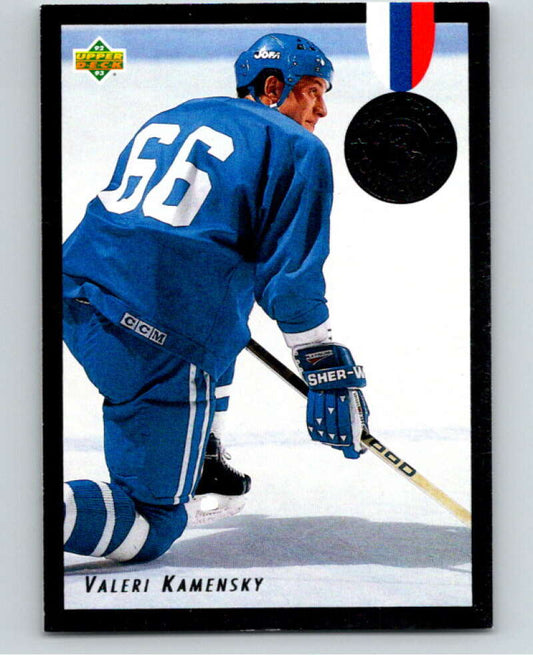1992-93 Upper Deck Euro-Stars #E20 Valeri Kamensky  Quebec Nordiques  V66779 Image 1
