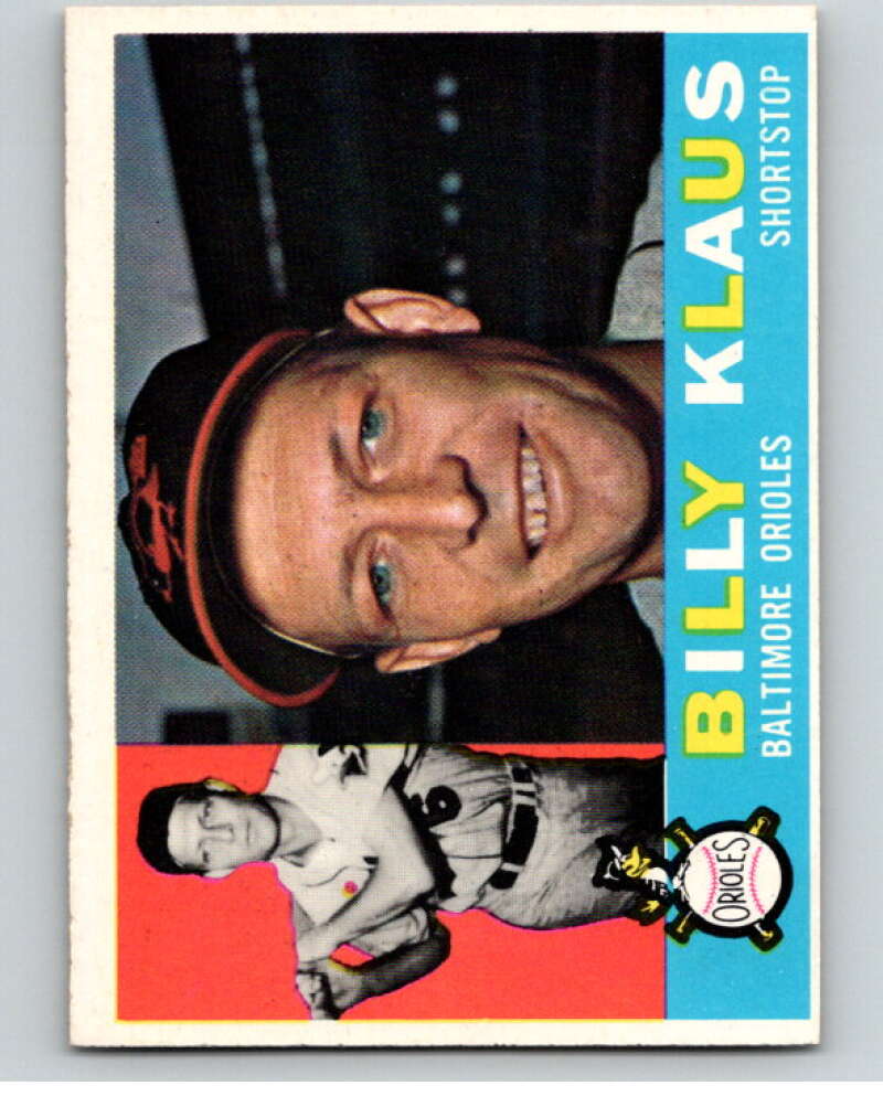 1960 Topps #406 Billy Klaus Baltimore Orioles V66911 Image 1