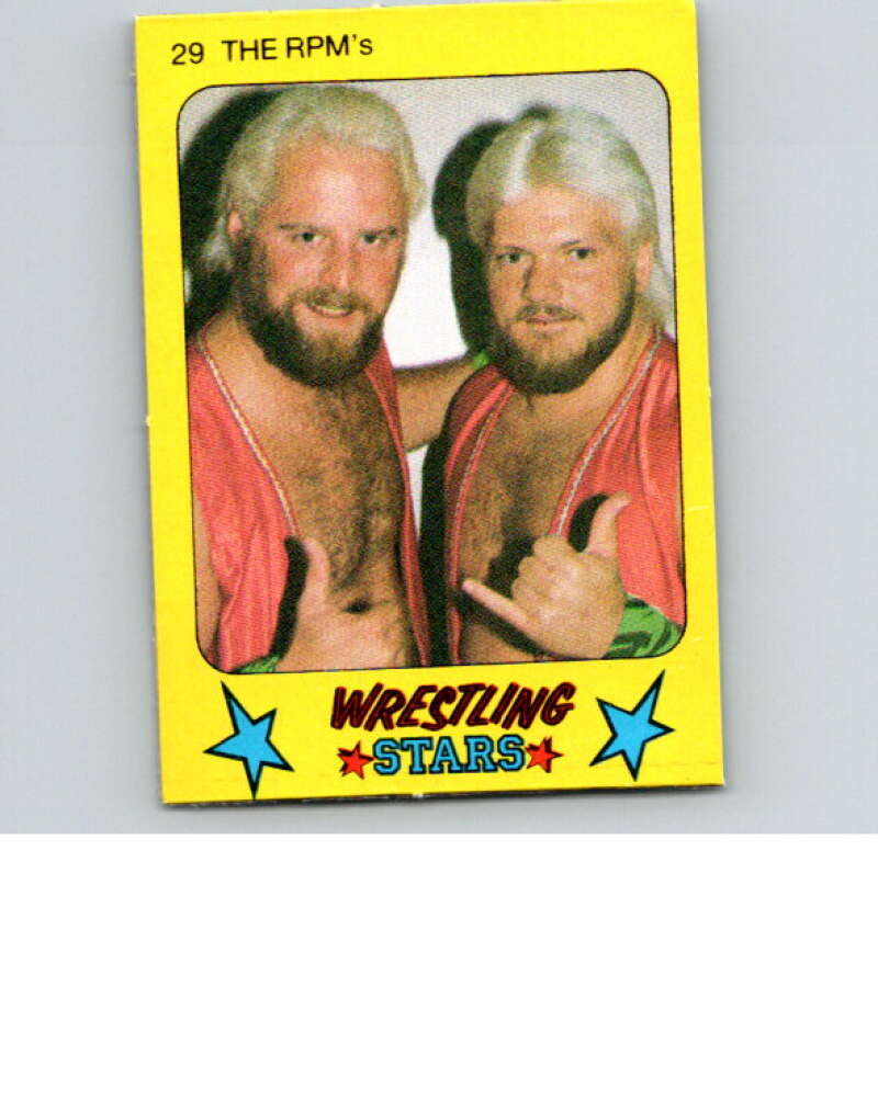1986 Monty Gum Wrestling Stars #29 RPM's V66979 Image 1