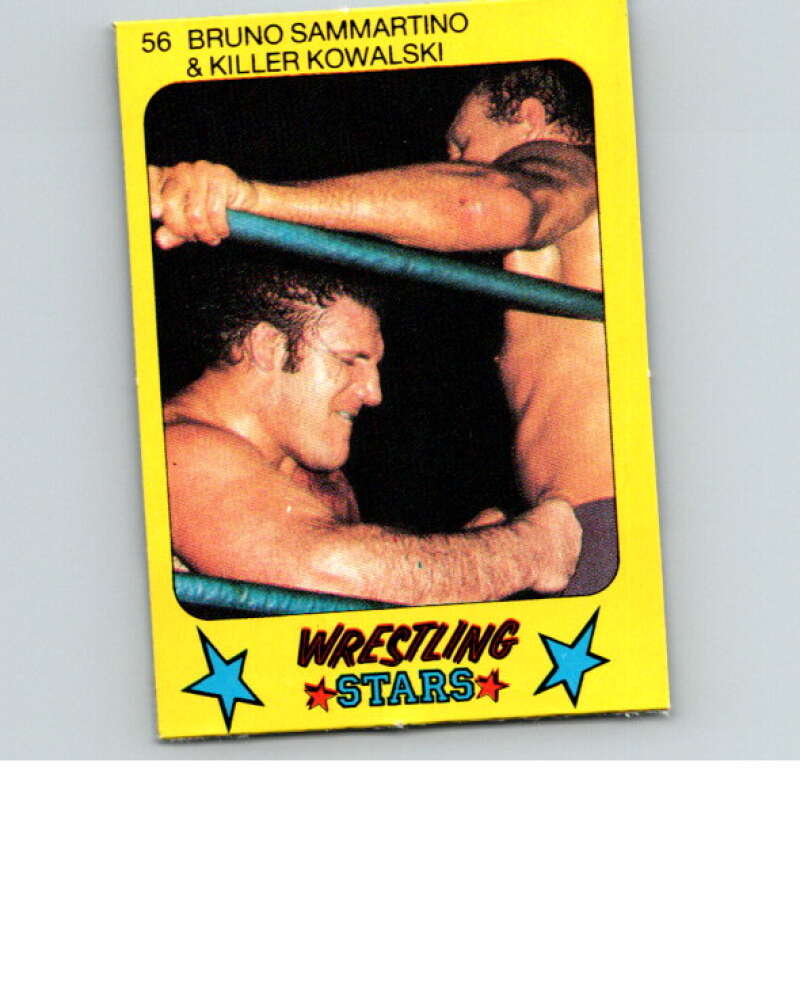 1986 Monty Gum Wrestling Stars #56 Bruno Sammartino/Killer Kowalski V67021 Image 1