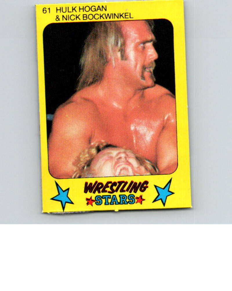 1986 Monty Gum Wrestling Stars #61 Hulk Hogan/Nick Bockwinkel V67031 Image 1