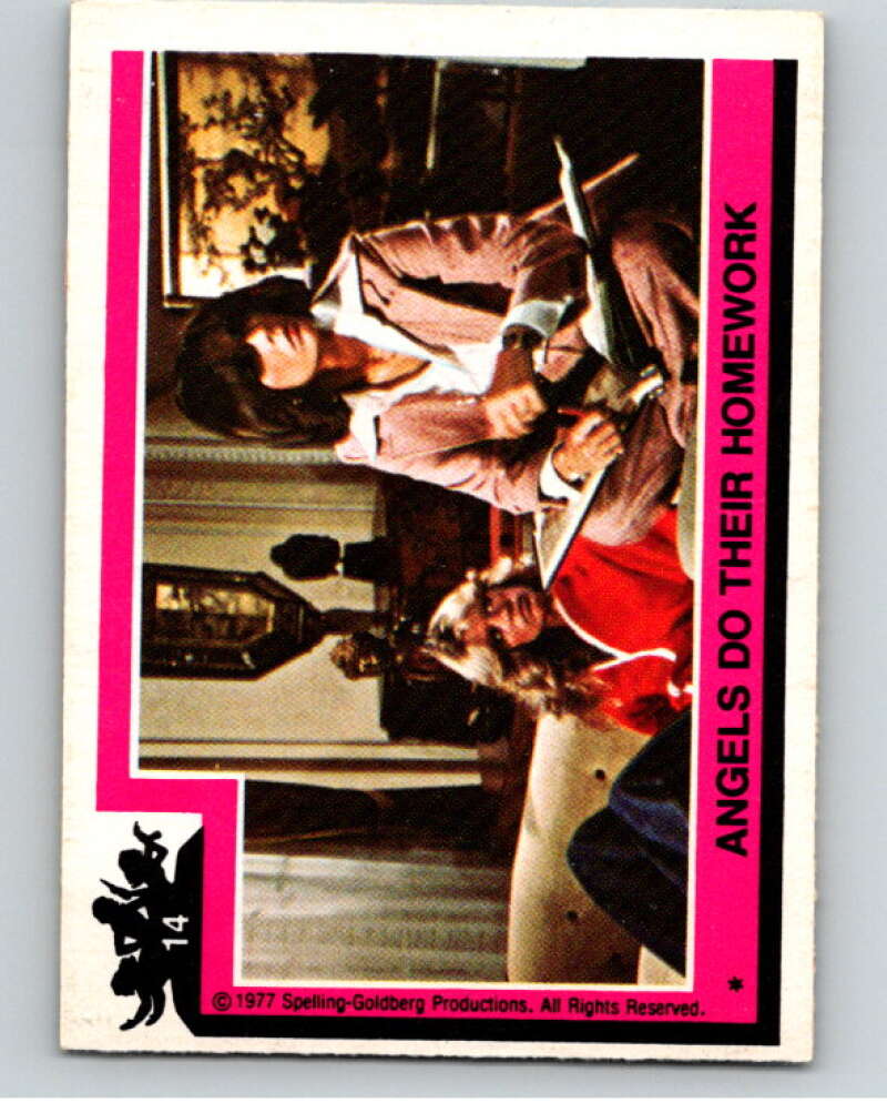 1977 Topps Charlie's Angels #14 Angels Do Their Homework V67114 Image 1