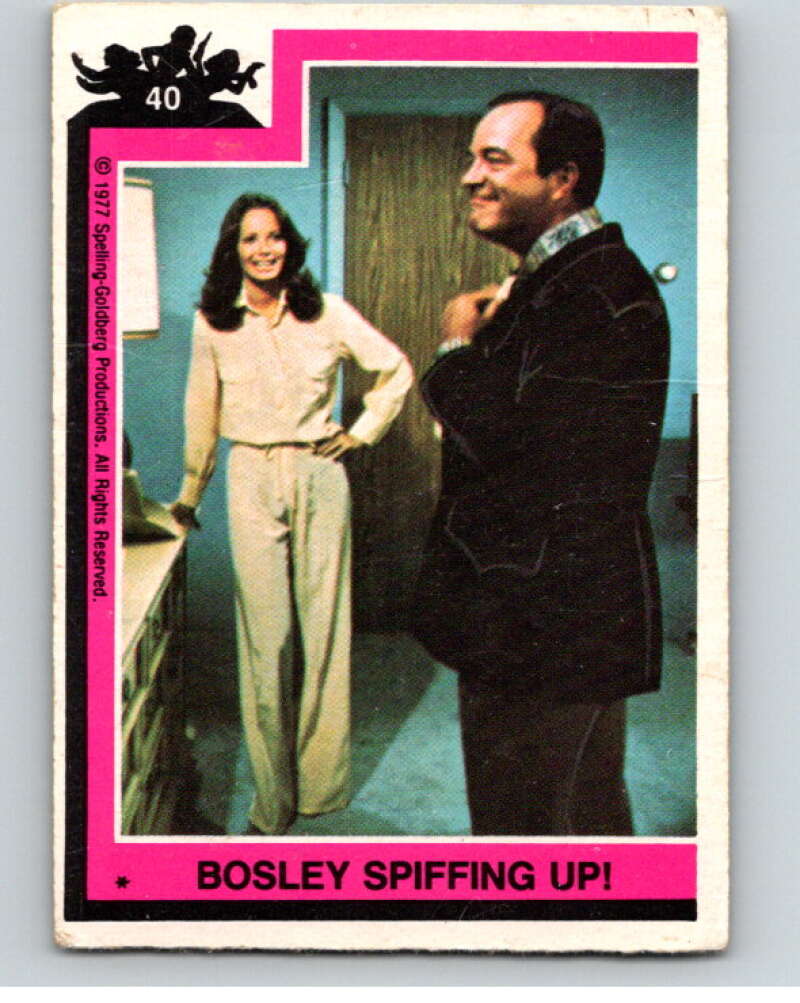 1977 Topps Charlie's Angels #40 Bosley Spiffing Up V67205 Image 1