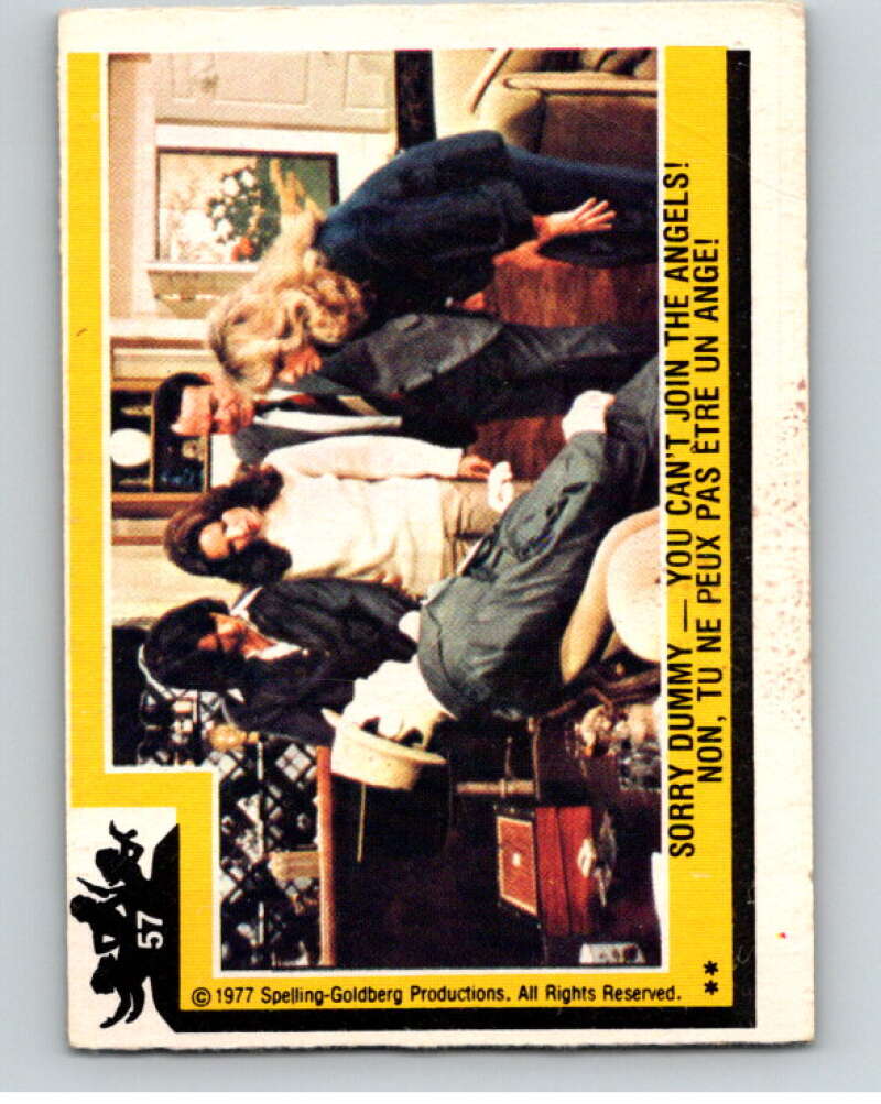 1977 OPC Charlie's Angels #57 Sorry/Dummy You Can't Join the Angels V67271 Image 1